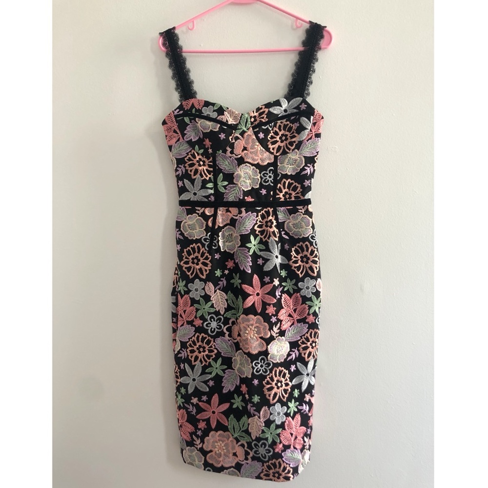 Bronx & Banco Camille Black Floral Dress 4